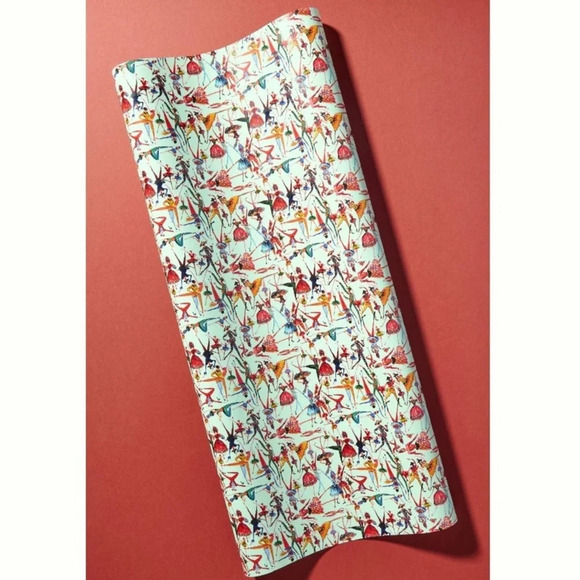 Anthropologie Pauline de Roussy de Sales Christmas Wrapping Paper Roll - Picture 2 of 3